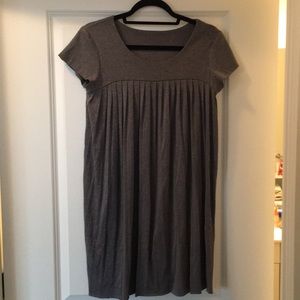 Grey pleated dress